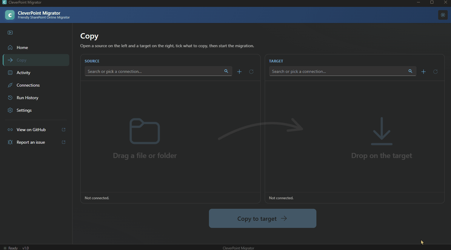CleverPoint Migrator copying a document library between sites