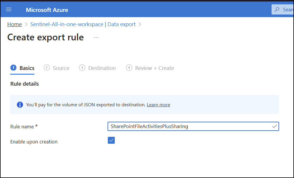 Export rule Name