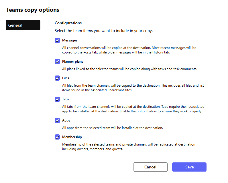 Screenshot: ShareGate migration settings