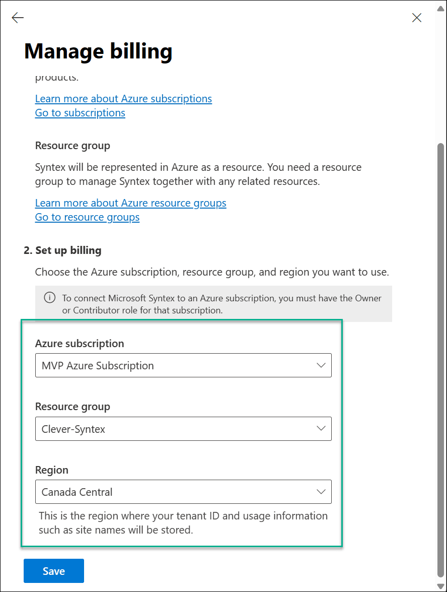 Connect Syntex to Azure