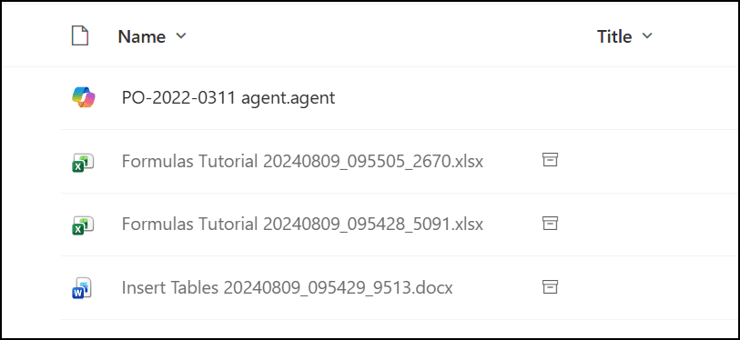 Restore archived files
