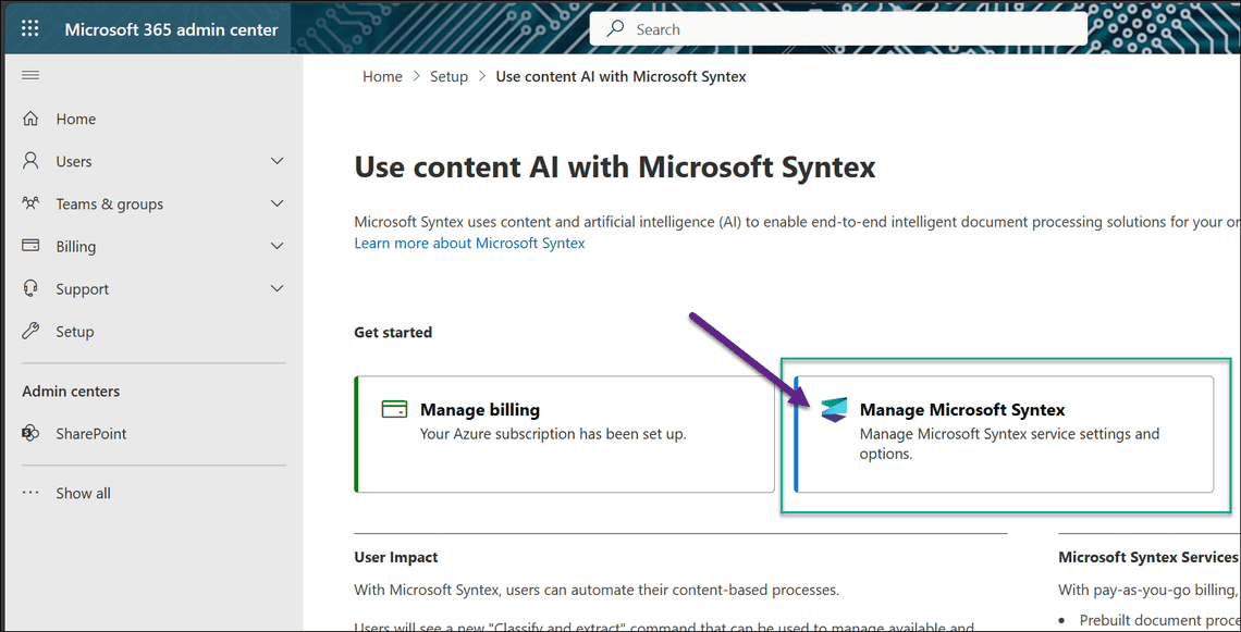 Manage Syntex