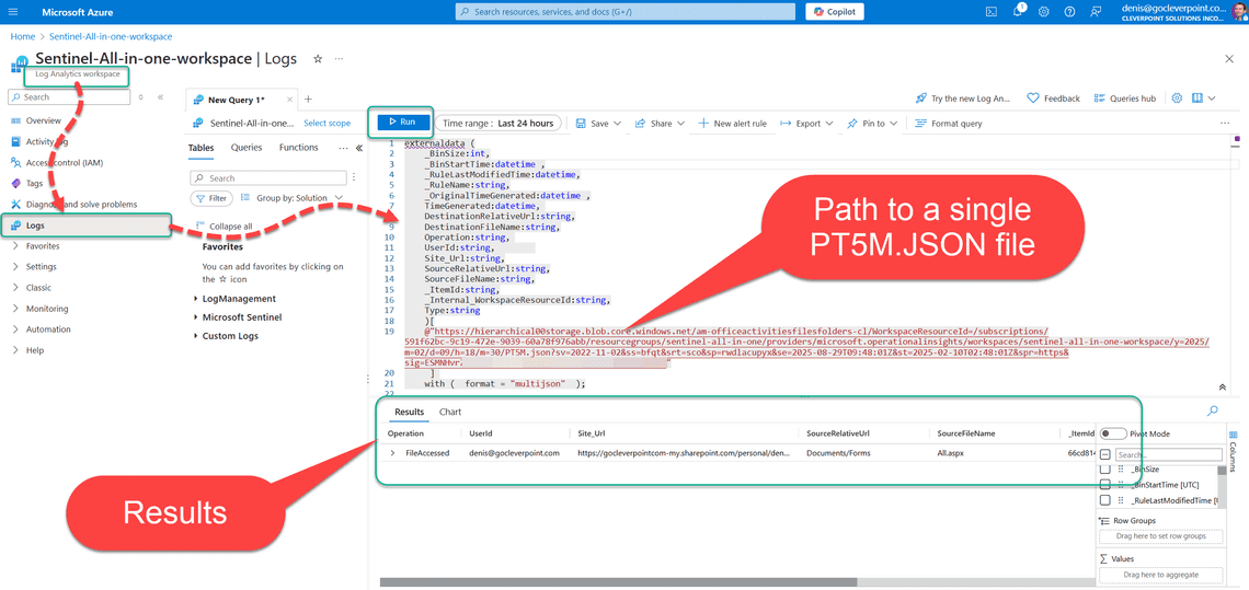 Query a single PT5M.json file