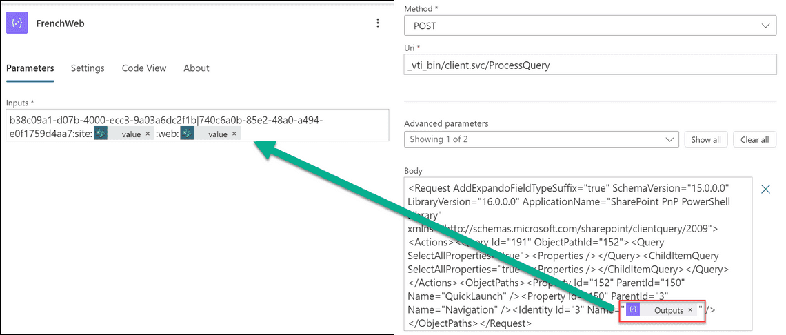 Get all quick navigation node IDs