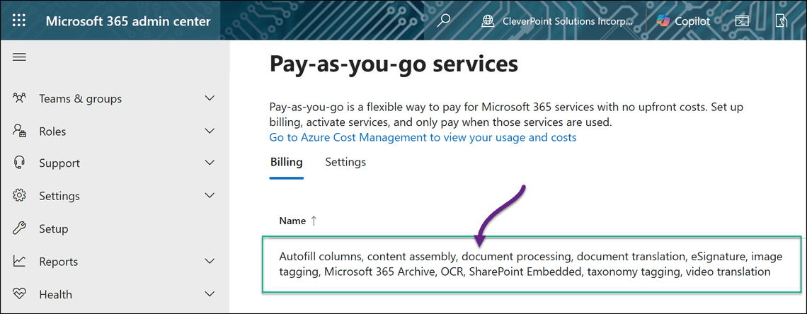 Manage billing