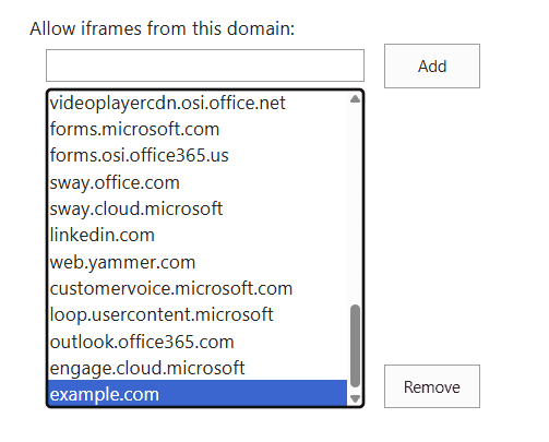 HTML Field Security with example.com added