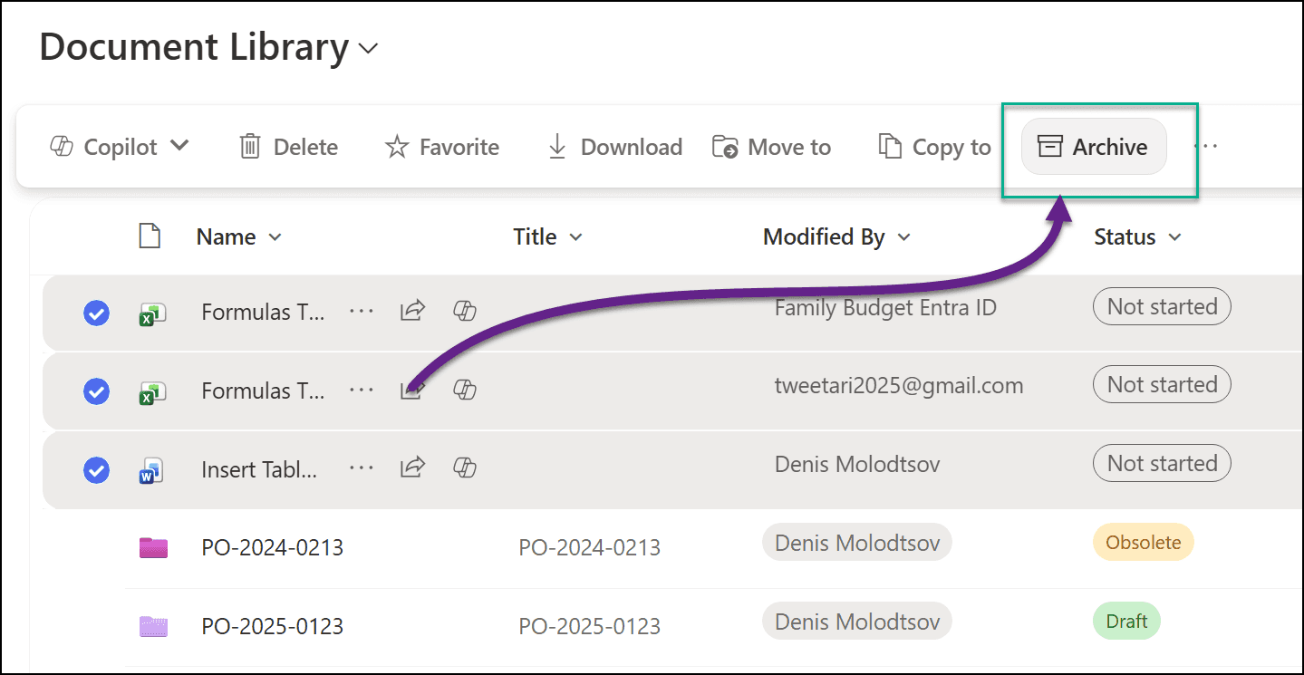 Archive Feature Archive SharePoint Files Using M365 Archive Feature | Denis Molodtsov Blog