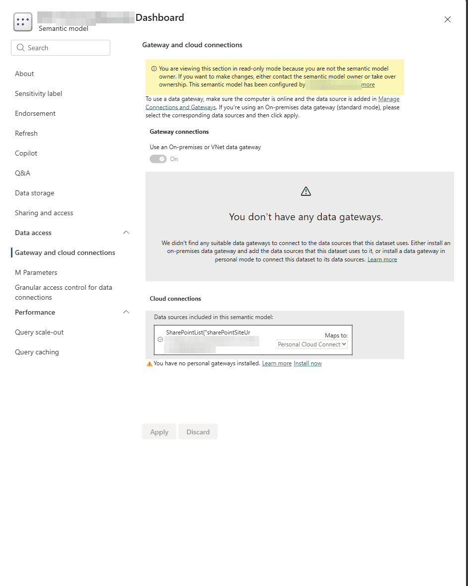 A model on a personal cloud connection