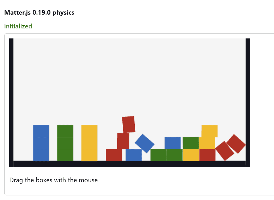 Matter.js physics, with boxes you can drag